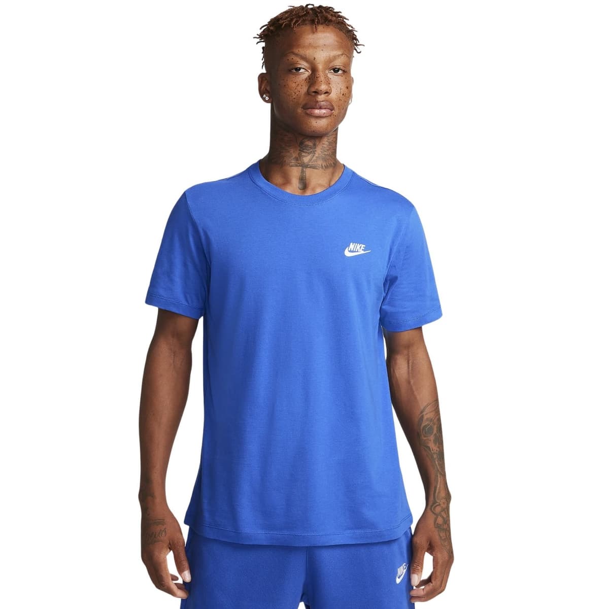 Nike Sportswear Club Casual T-shirt Heren Blauw Dessin M