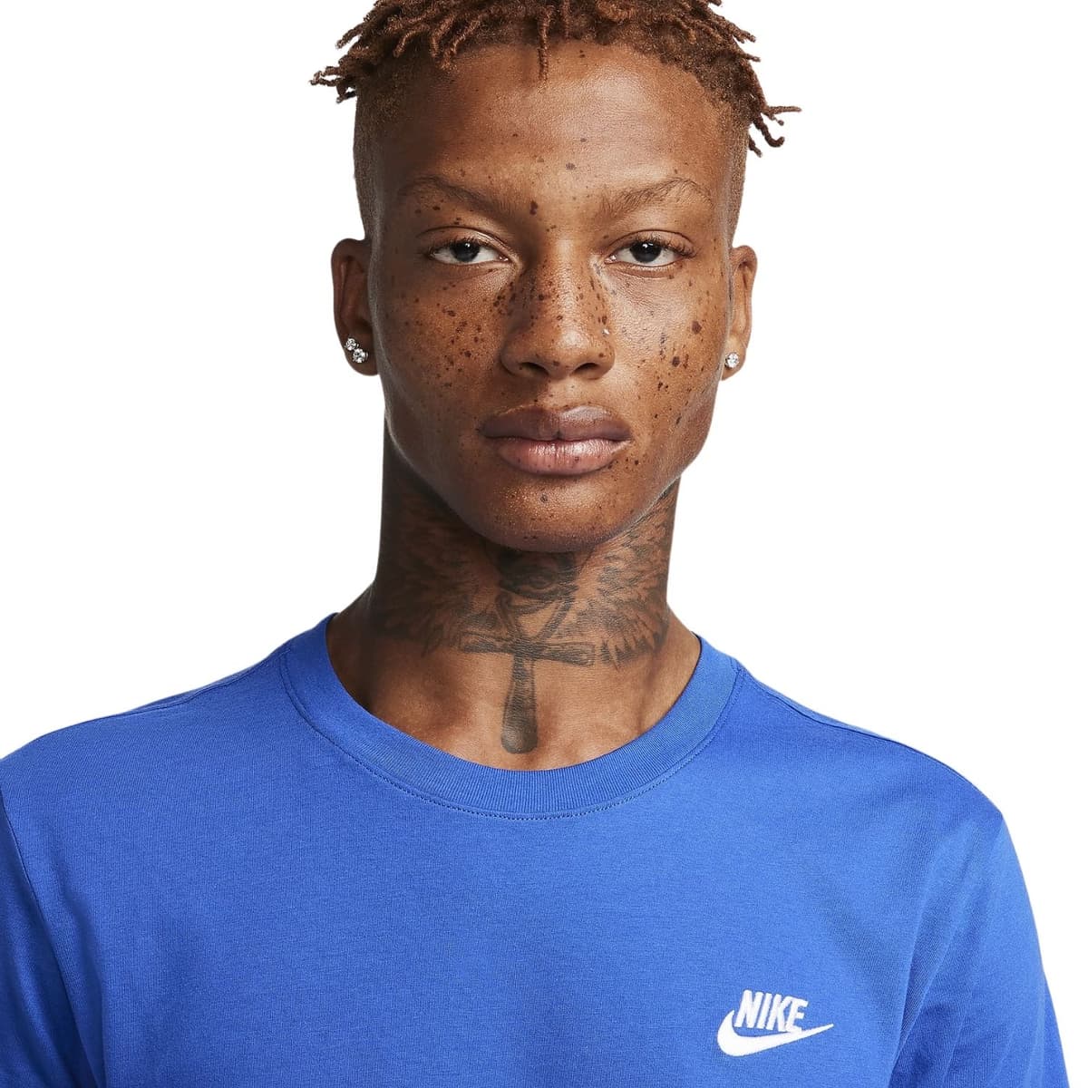 Nike Sportswear Club Casual T-shirt Heren Blauw Dessin M thumbnail 3