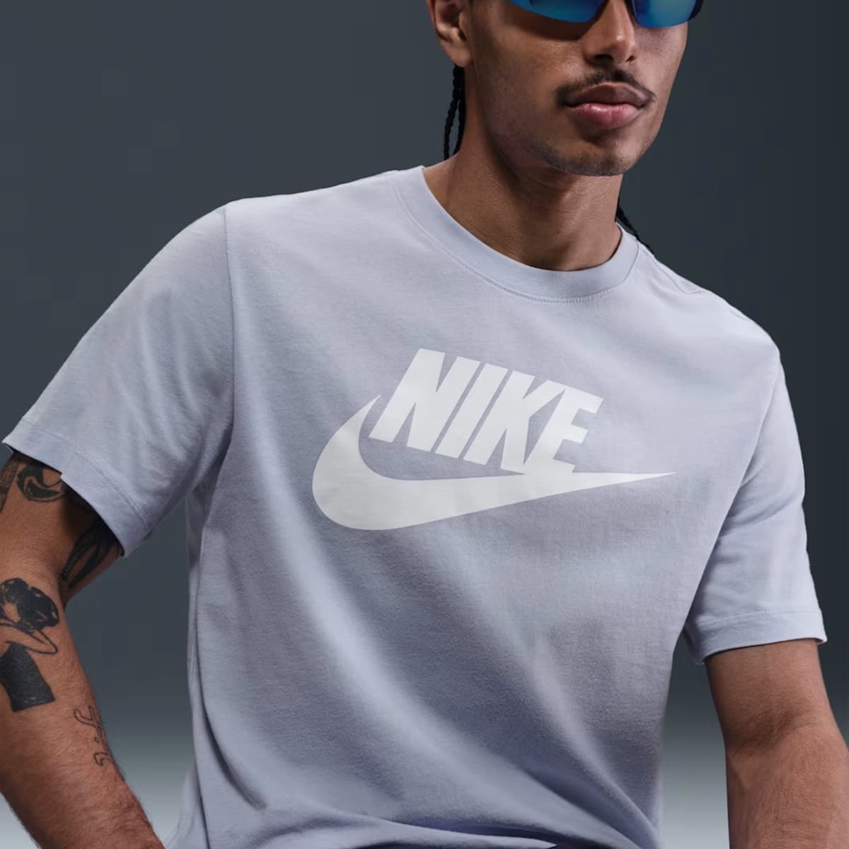 Nike Sportswear Icon Casual T-shirt Heren Lila M thumbnail 2
