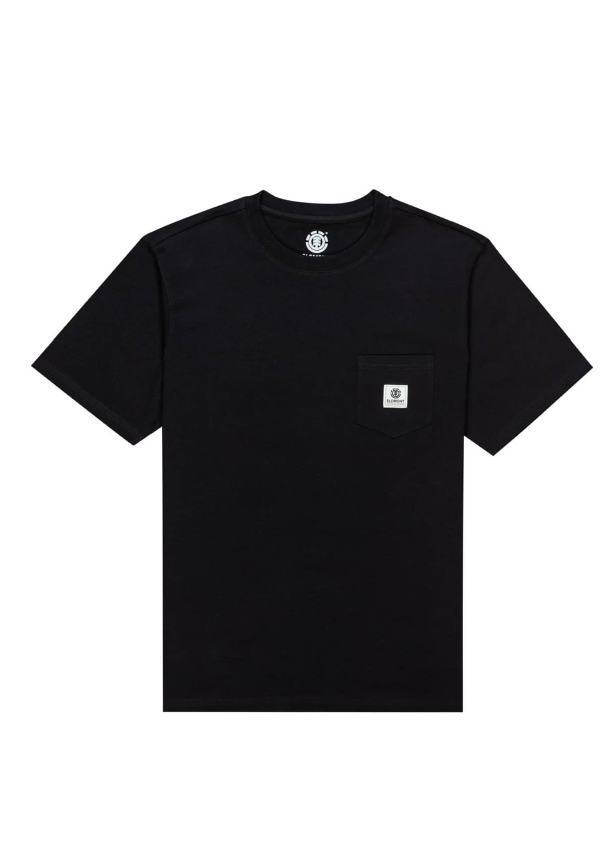 Element Basic Pocket Label Ss Casual T-shirt Heren Zwart M