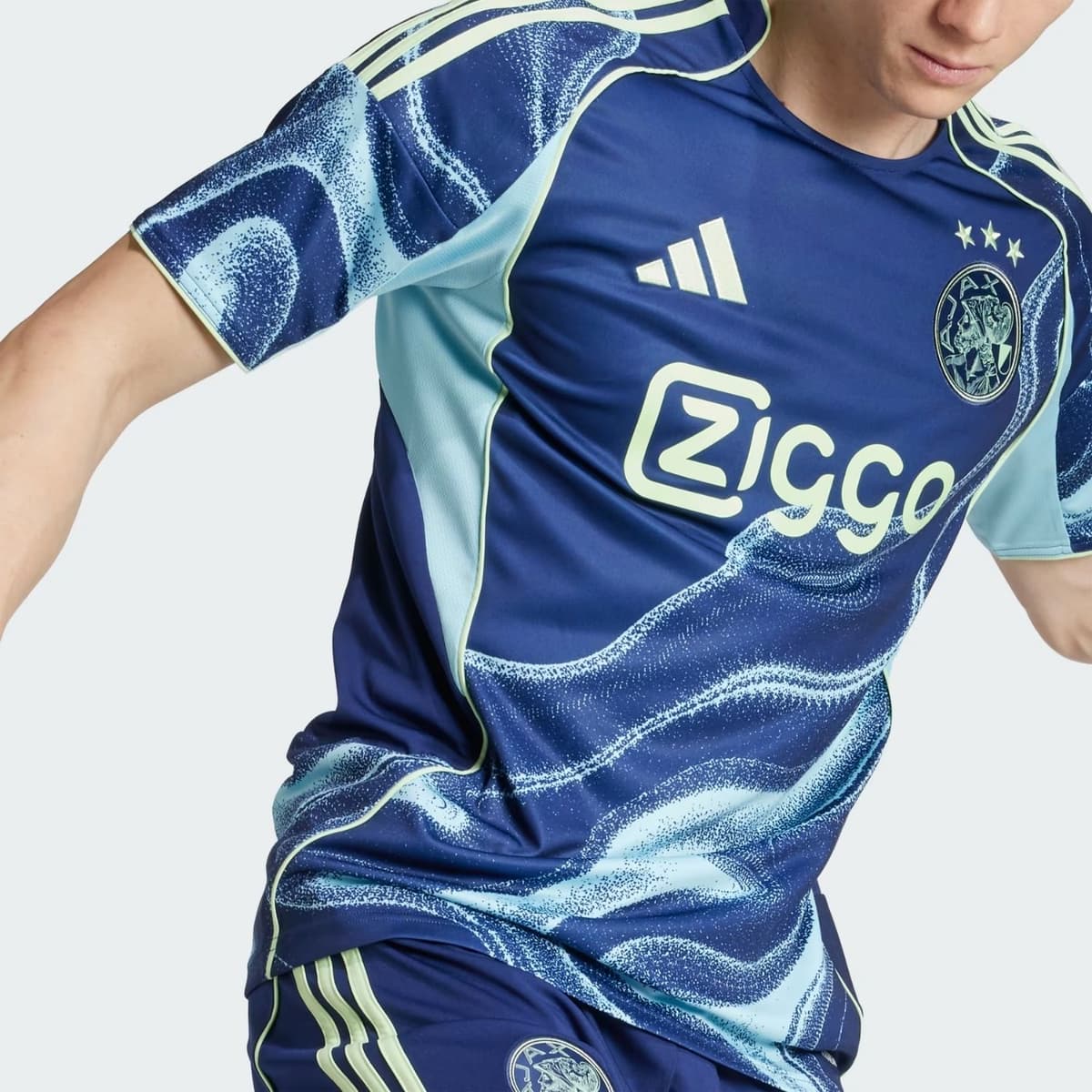Adidas Ajax Uit 25/26 Voetbalshirt Heren Blauw S thumbnail 2