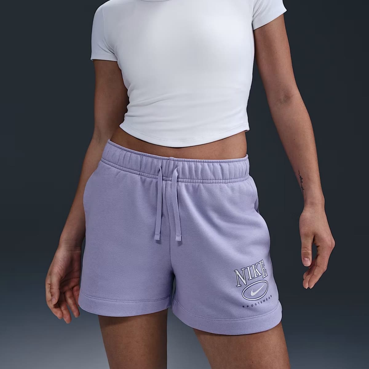 Nike Sportswear Club Fleece Sportshort Dames Lila S/36 thumbnail 5