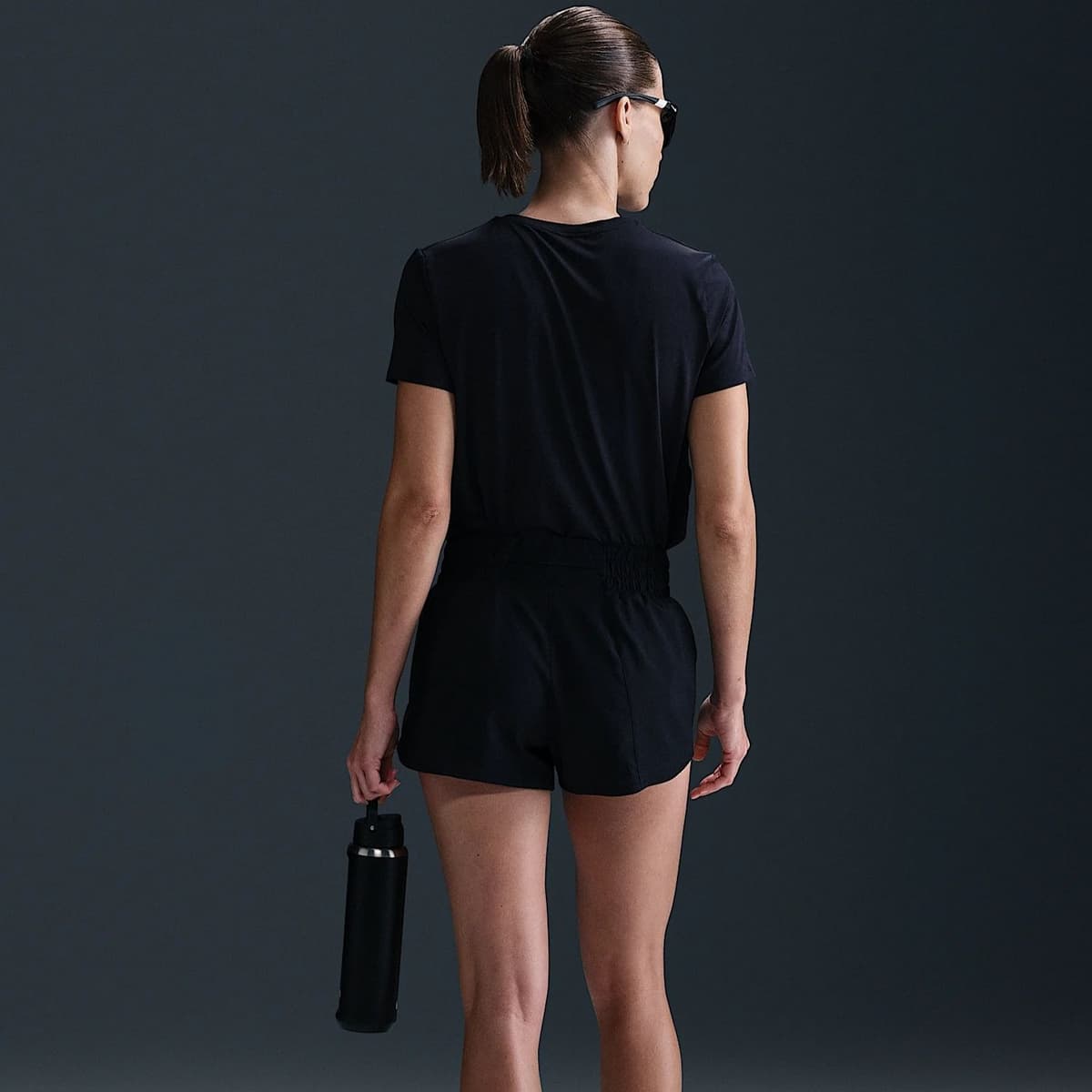 Nike One Swoosh Dri-fit Sportshort Dames Zwart L/40 thumbnail 3