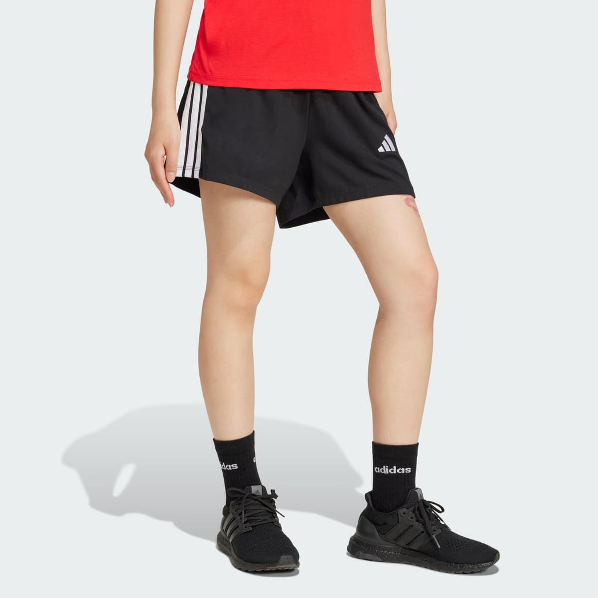 Adidas 3-stripes Sportshort Dames Zwart Xl/42 thumbnail 4