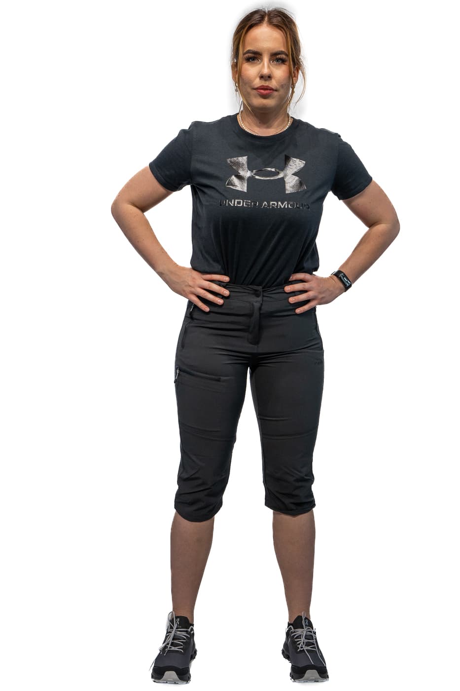 Ice Peak Beattie Capri Wandelshort Dames Antraciet Xl/42 thumbnail 4