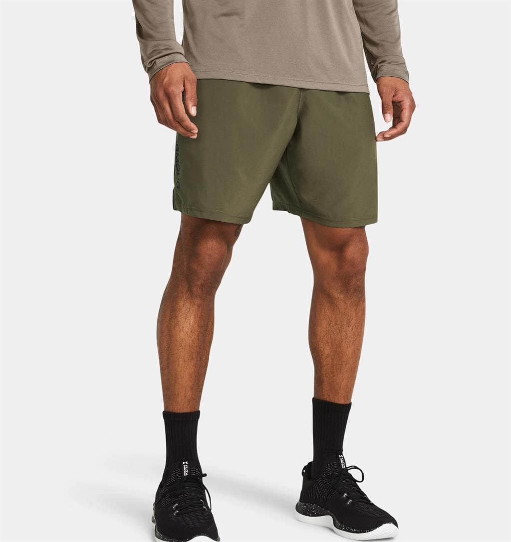 Under Armour Tech Woven Wordmarks Sportshort Heren Donkergroen Xs thumbnail 4