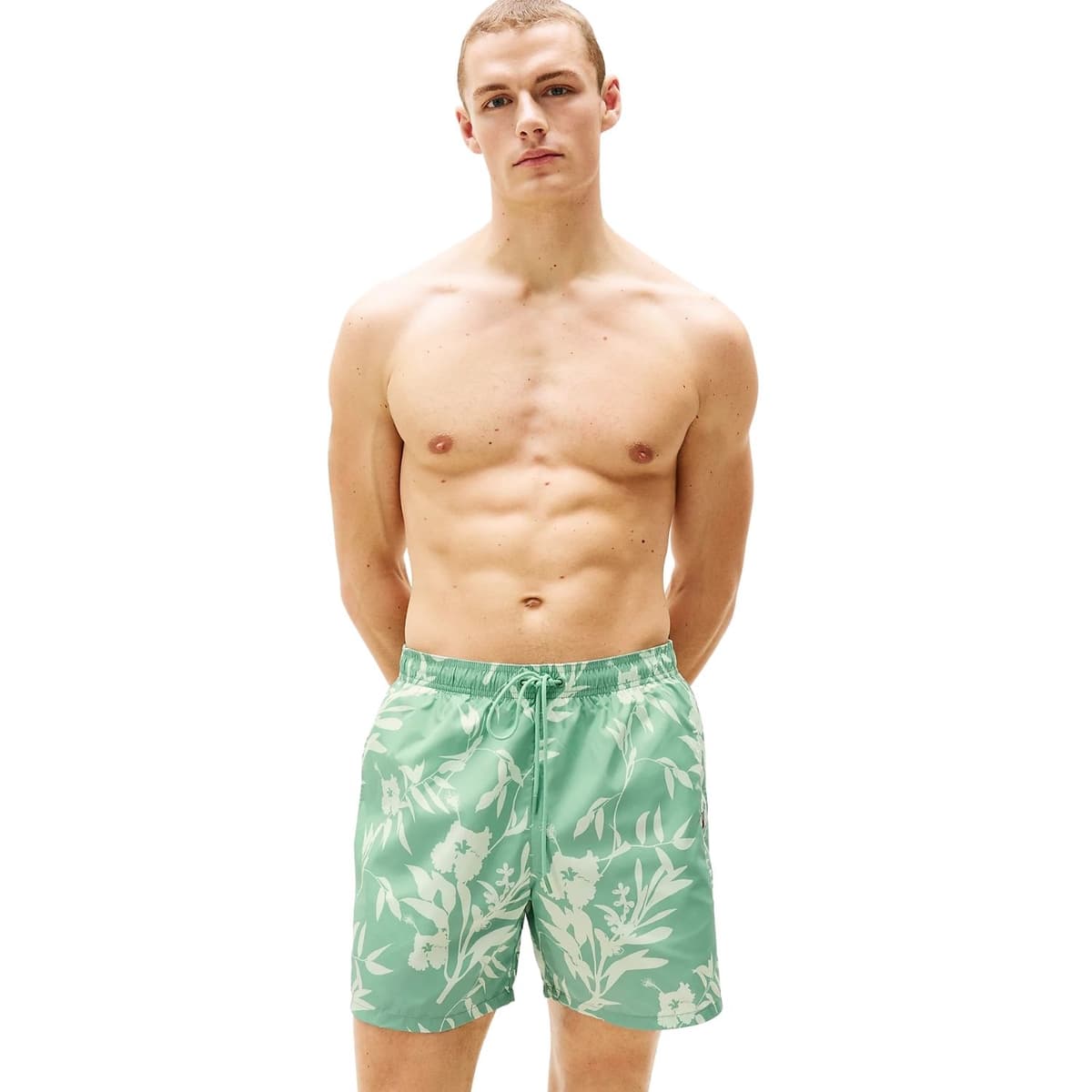 Tommy Hilfiger Medium Drawstring Zwemshort Heren Groen Dessin L thumbnail 5