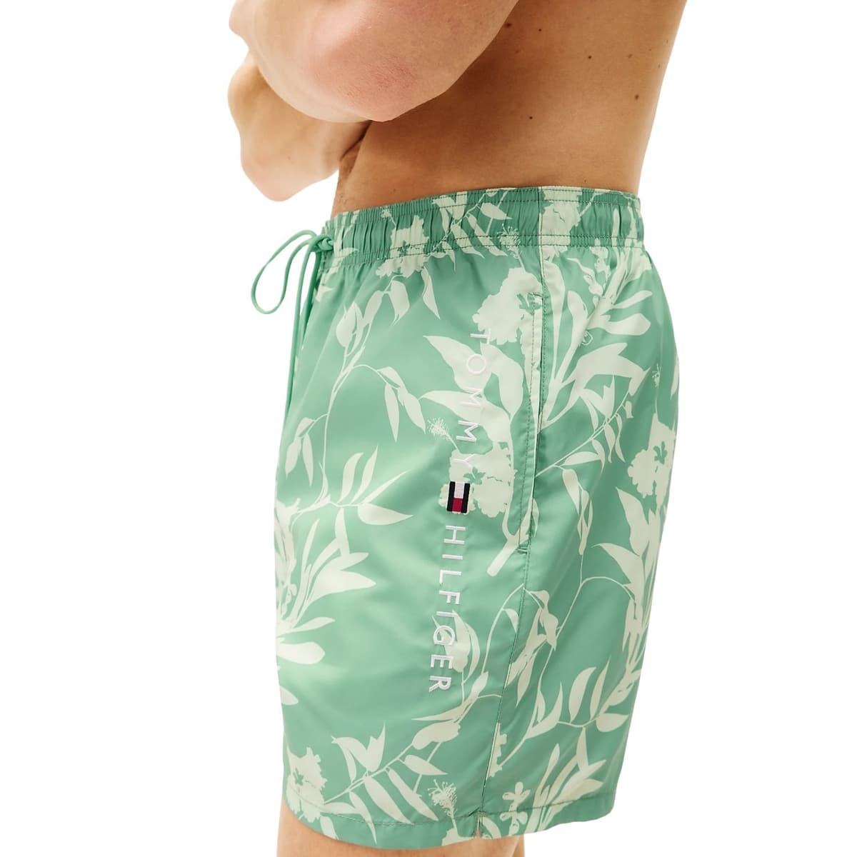 Tommy Hilfiger Medium Drawstring Zwemshort Heren Groen Dessin L thumbnail 3