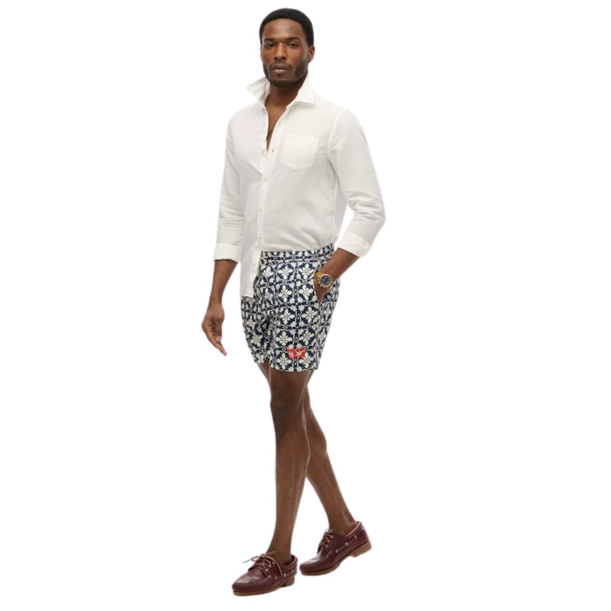 Superdry Tile Print 17 Zwemshort Heren Blauw Dessin M thumbnail 3