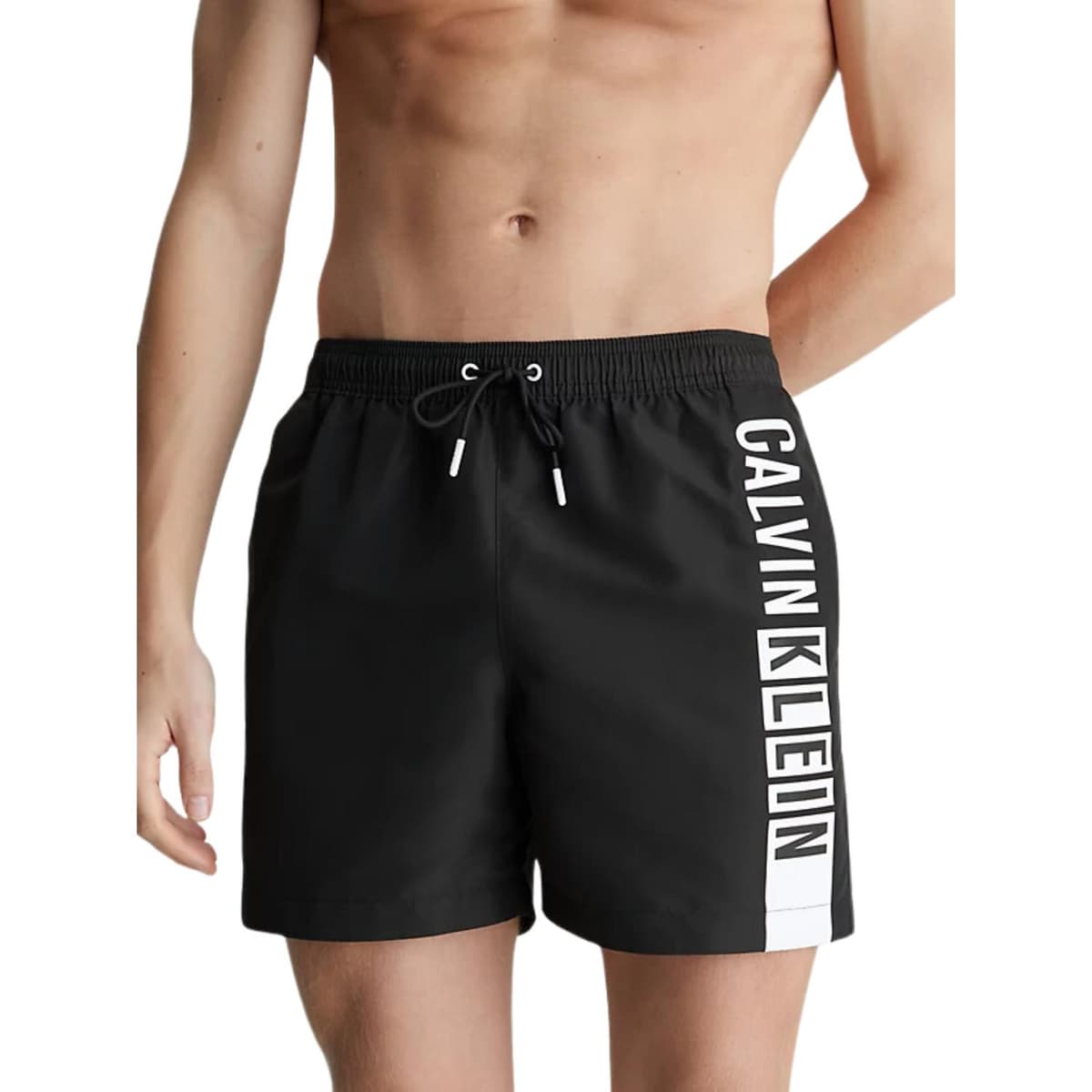 Calvin Klein Medium Drawstring Zwemshort Heren Zwart S thumbnail 4