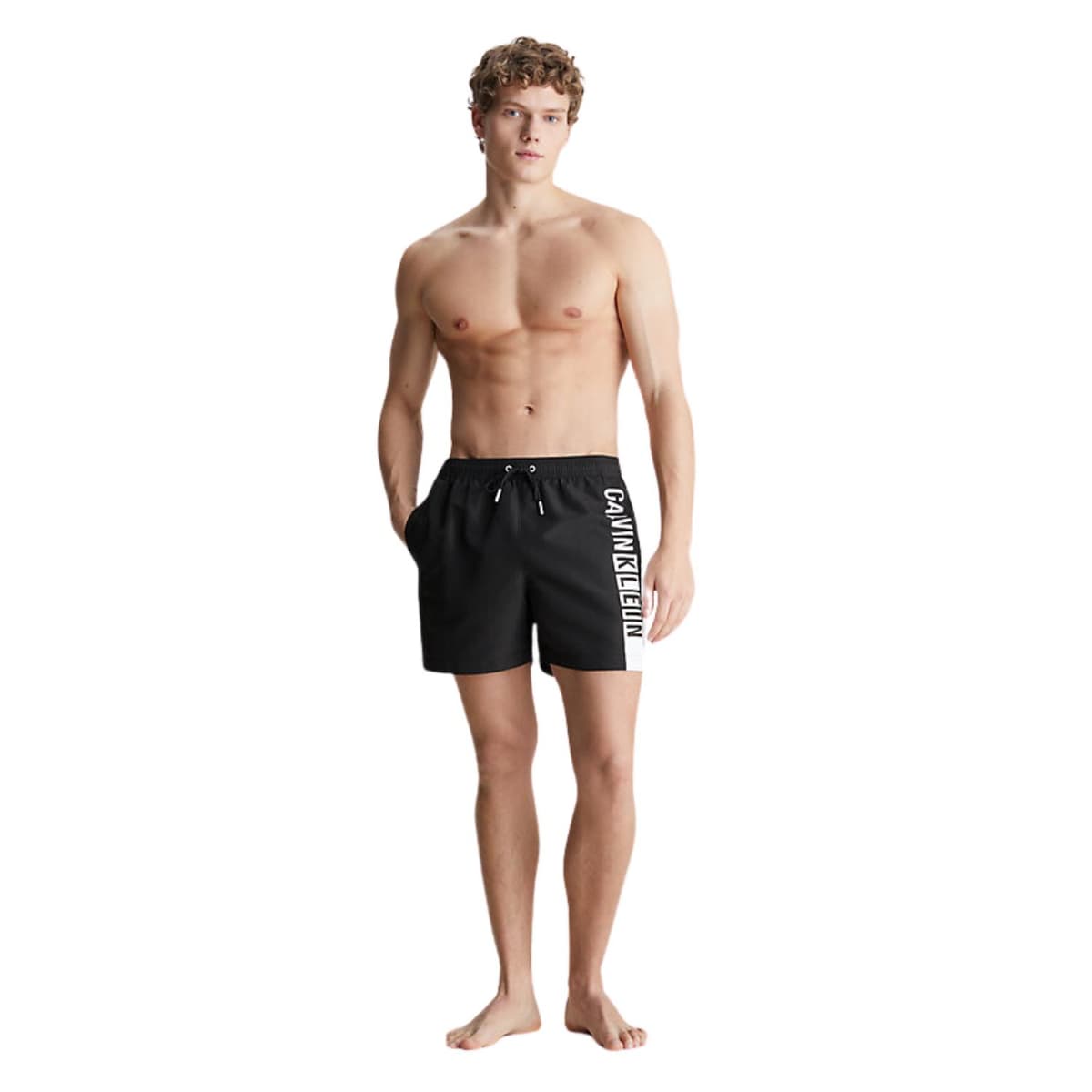Calvin Klein Medium Drawstring Zwemshort Heren Zwart S thumbnail 2