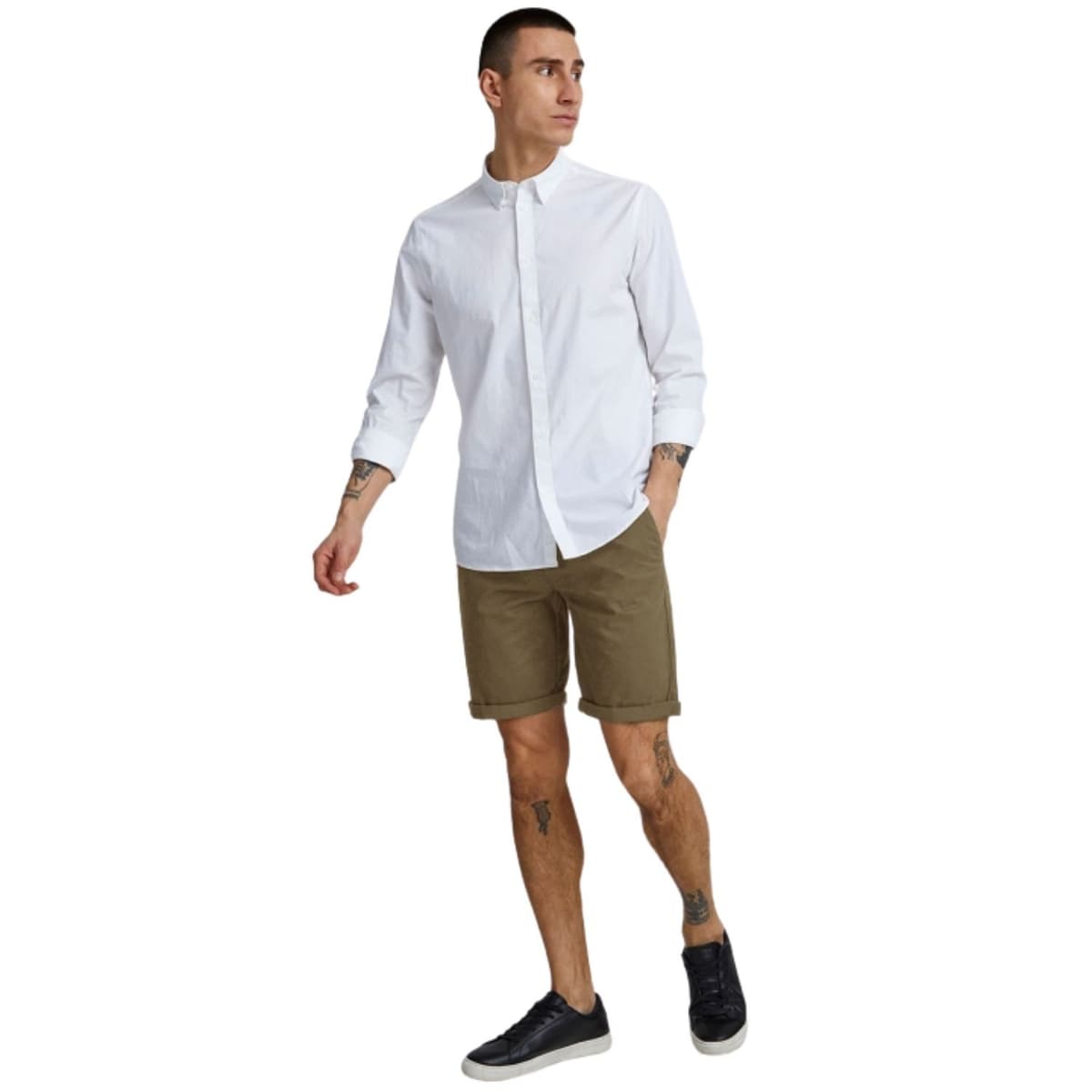 Solid Rockcliffe Casual Short Heren Groen S thumbnail 2