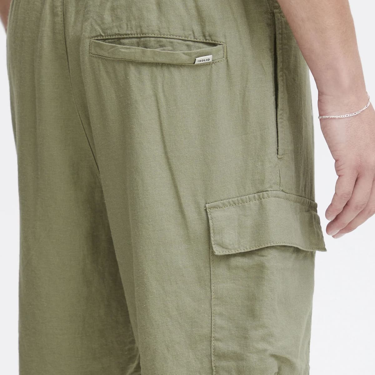 Solid Ferris Casual Short Heren Groen L thumbnail 2