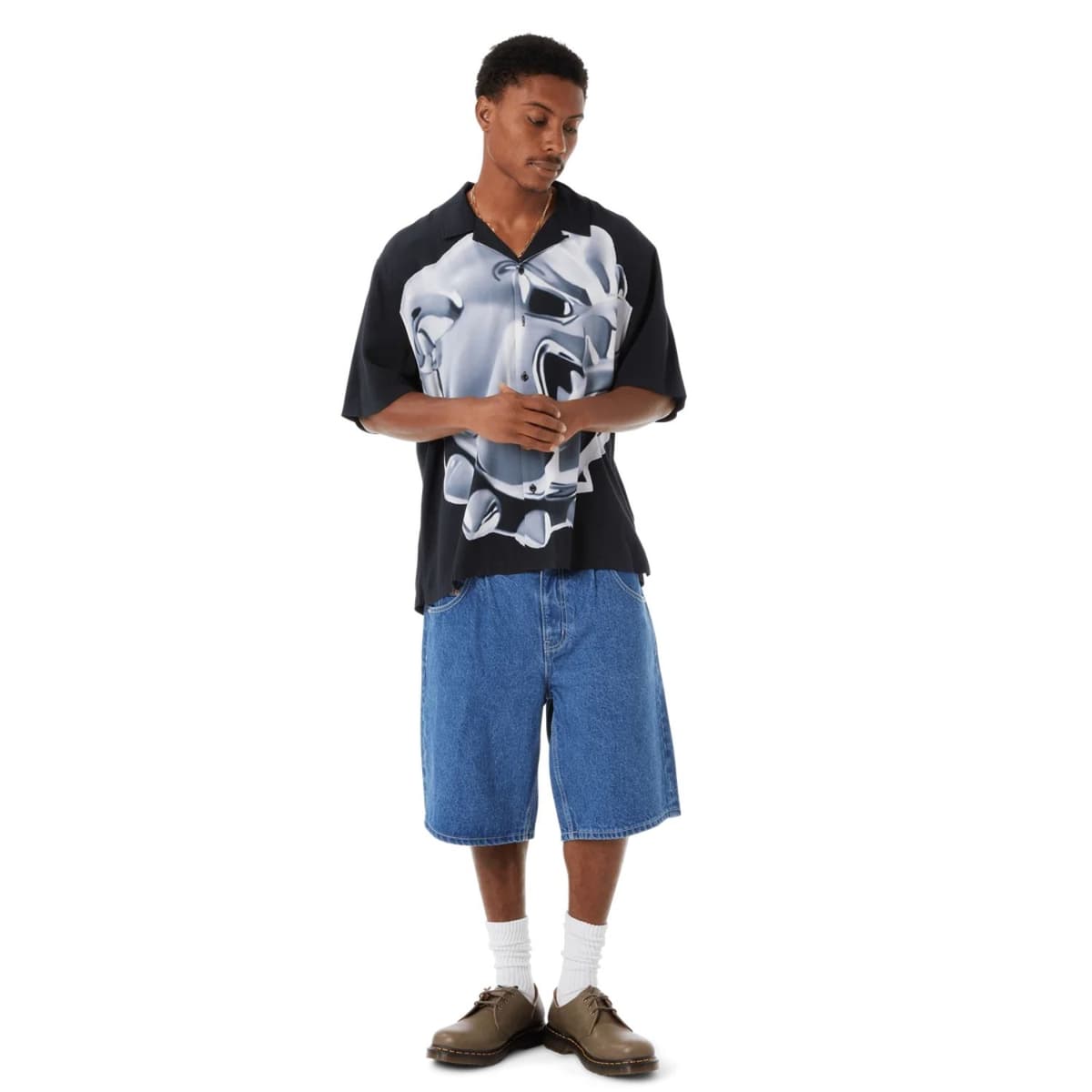 Huf Cromer Casual Short Heren Denim L/32i thumbnail 4