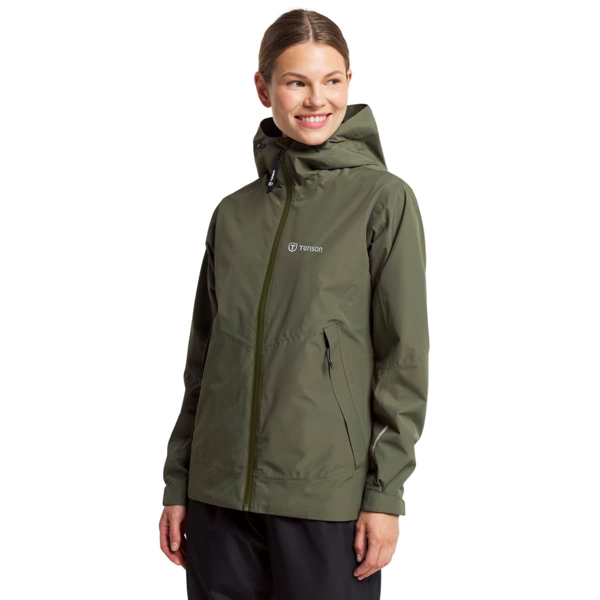 Tenson Wingra Regen Jas Dames Donkergroen Xl/42