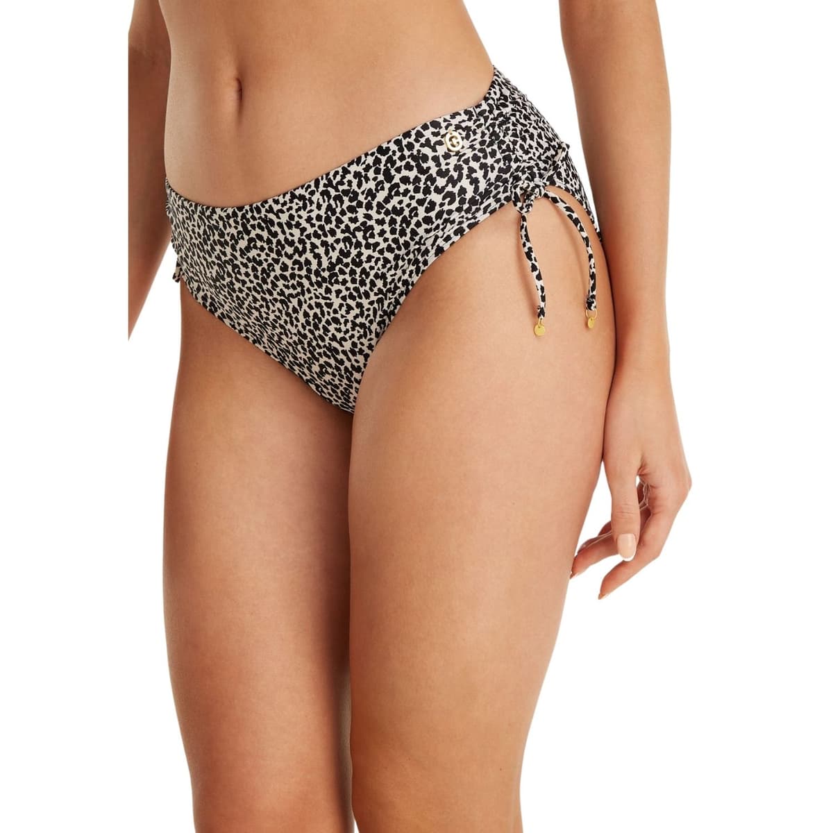 Ten Cate Bottom Midi Bow Bikini Slip Dames Zwart Dessin S/36 thumbnail 5