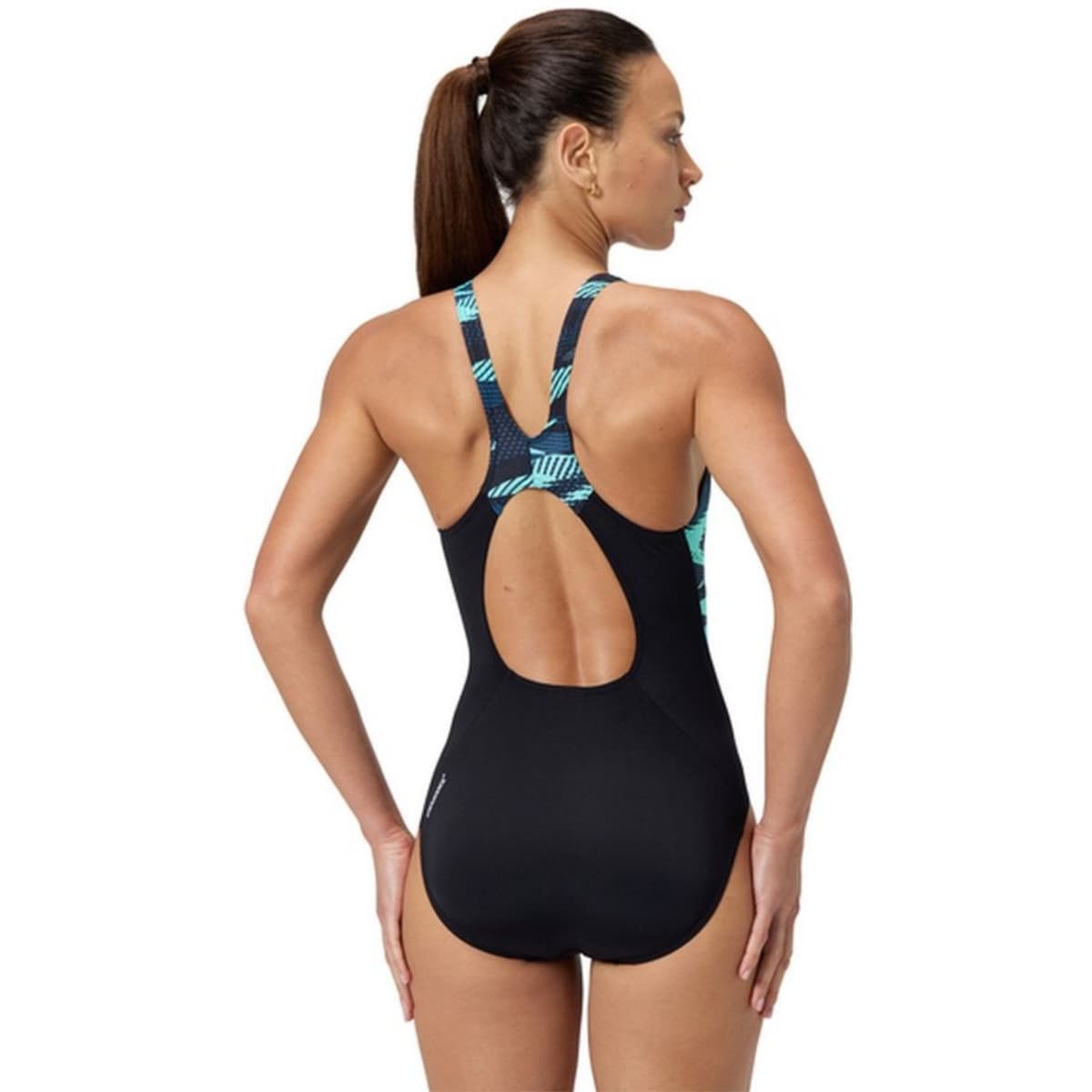 Speedo Eco+ H-boom Splice Musclebak Badpak Dames Zwart L/40 thumbnail 3