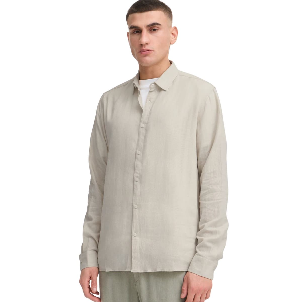 Solid Enea Allan Overhemd Heren Beige 2xl thumbnail 6