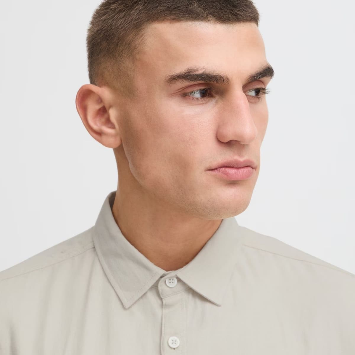 Solid Enea Allan Overhemd Heren Beige 2xl thumbnail 5