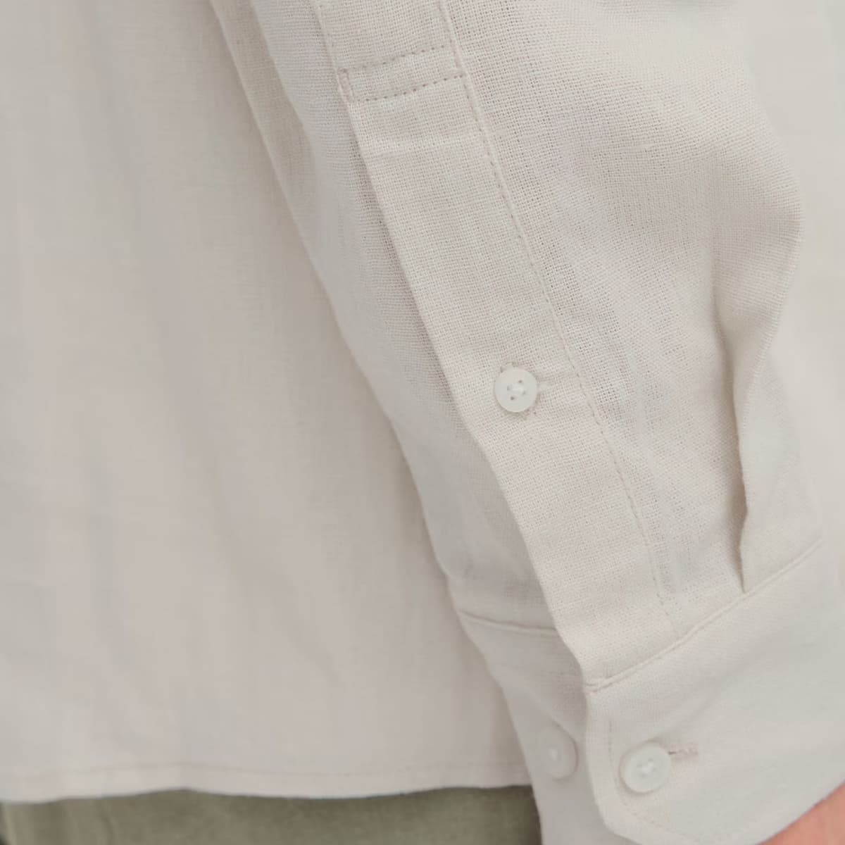 Solid Enea Allan Overhemd Heren Beige 2xl thumbnail 4