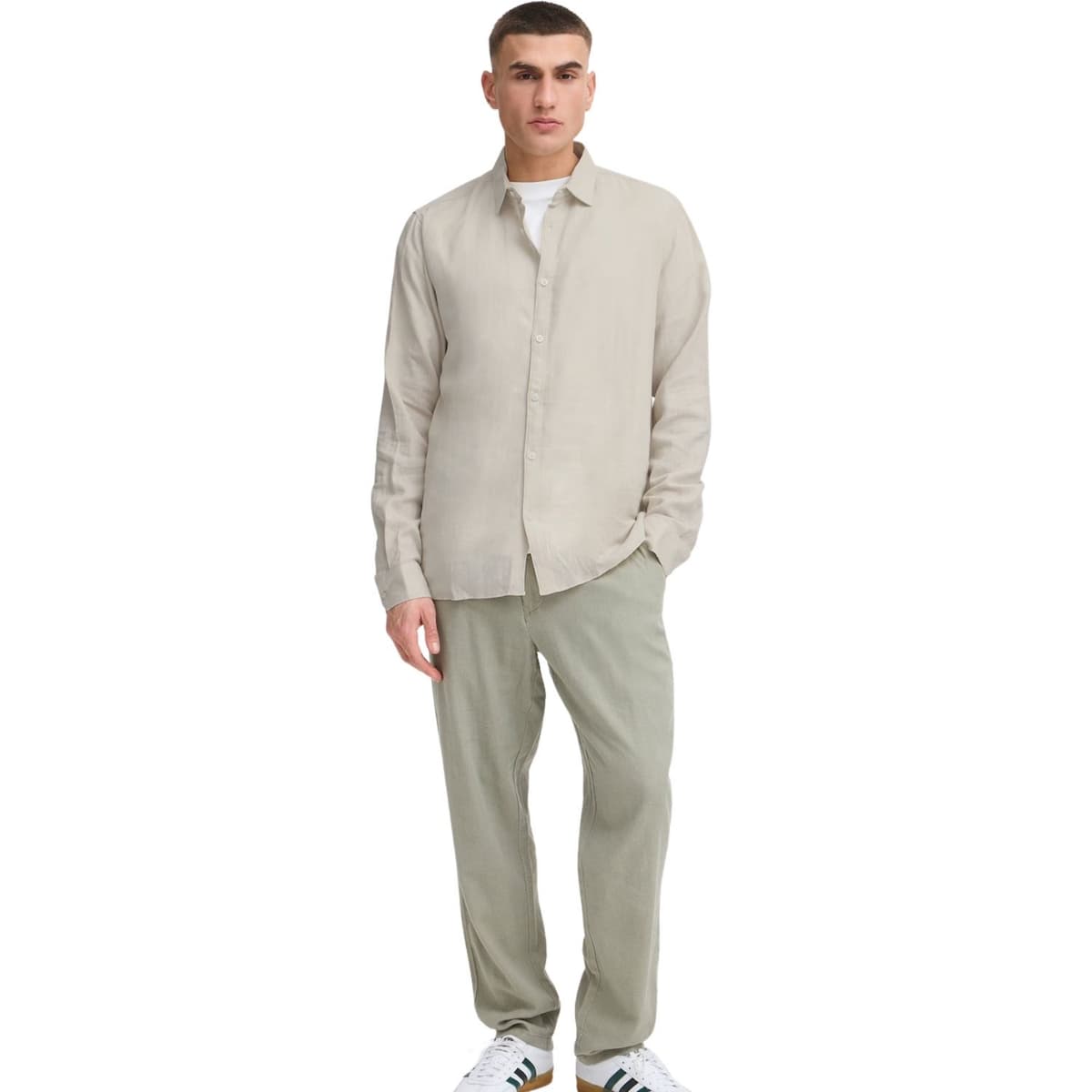 Solid Enea Allan Overhemd Heren Beige 2xl thumbnail 2