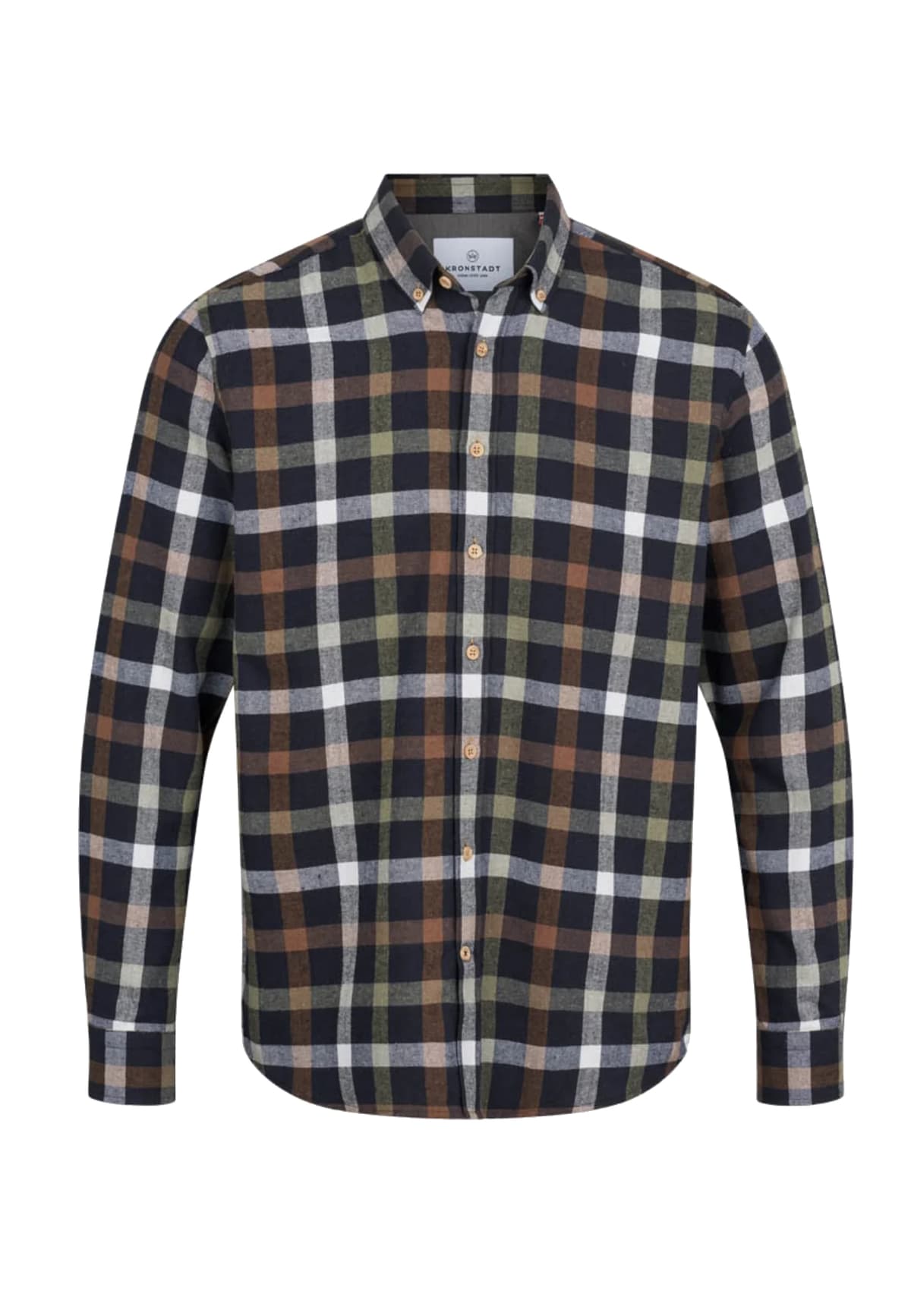 Kronstadt Johan Check Overhemd Heren Groen Dessin S