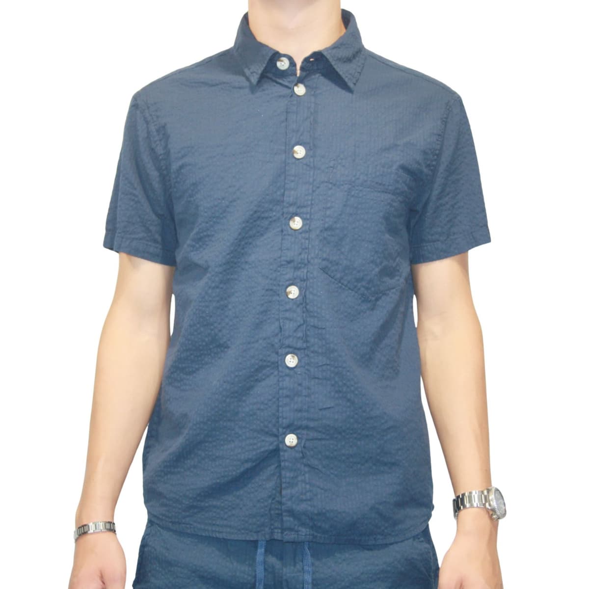 Solid Palle Overhemd Heren Blauw S thumbnail 5