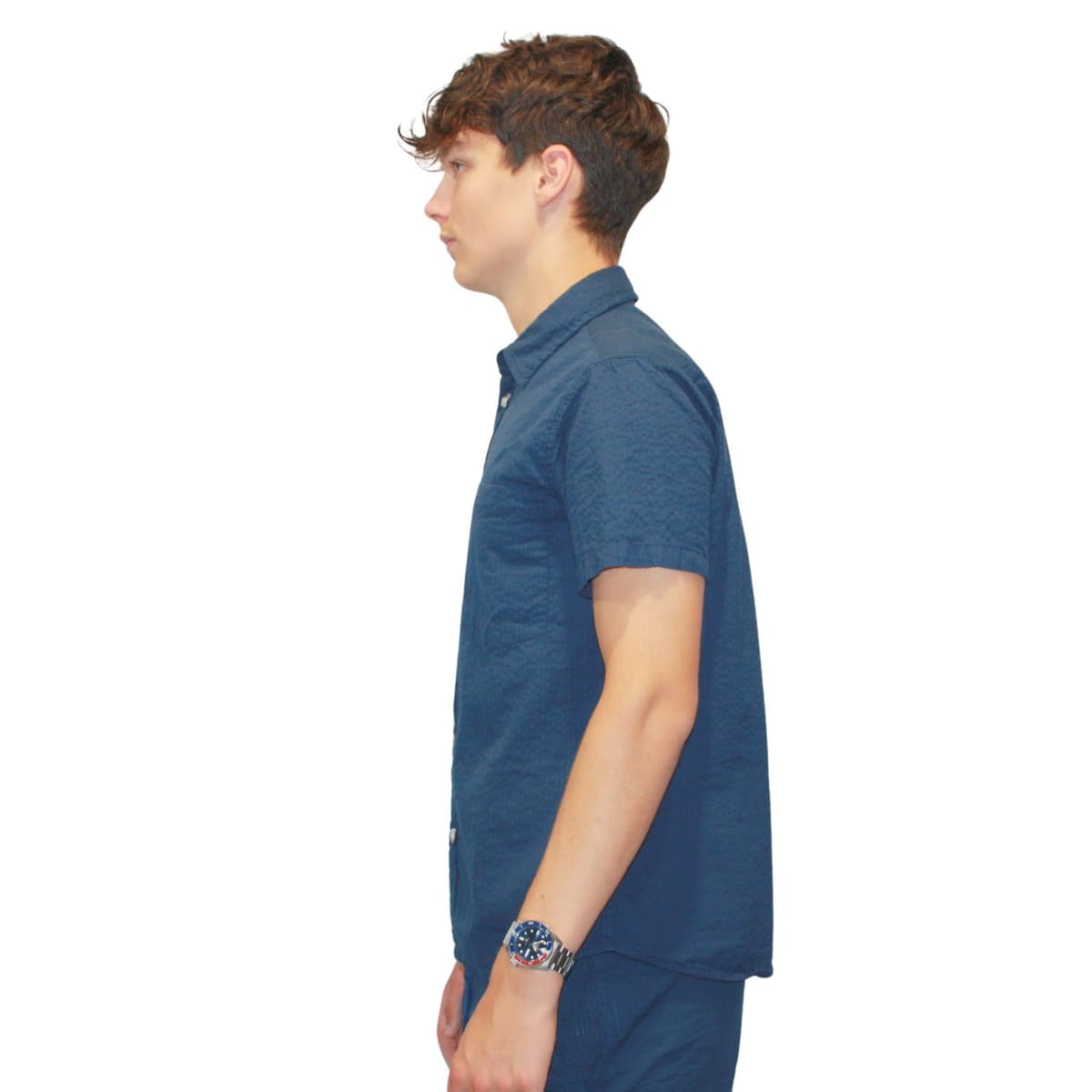 Solid Palle Overhemd Heren Blauw S thumbnail 4