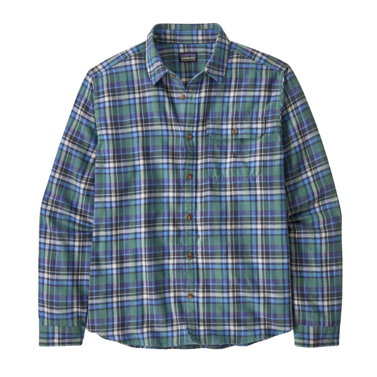 Patagonia Lw Fjord Flannel Overhemd Heren Blauw Dessin L