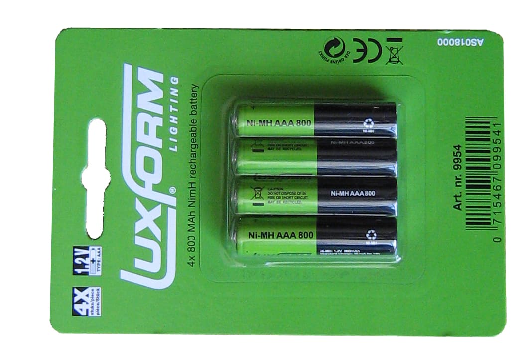 Luxform 4X Solar Batterij | AAA Ni-MH 1.2V | Oplaadbaar thumbnail 2