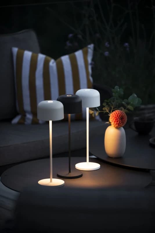 Konstsmide Tuin Tafellamp Lille | 3.5W LED | Wit Aluminium | 2200K/2700K | IP54 | Dimbaar thumbnail 2