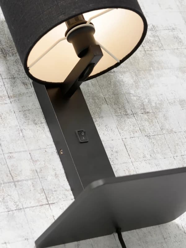 Good&Mojo Bamboe LED Wandlamp Andes | 1X E14 Max 40W | Light Grey thumbnail 2