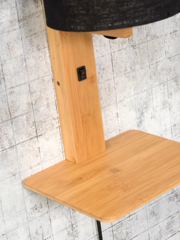 Good&Mojo Bamboe LED Wandlamp Andes | 1X E14 Max 40W | Light Linen thumbnail 2