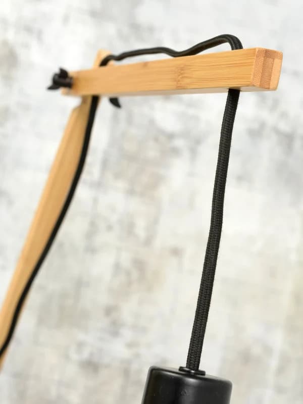 Good&Mojo Bamboe LED Wandlamp Andes | 1X E27 Max 40W | Light Grey thumbnail 2