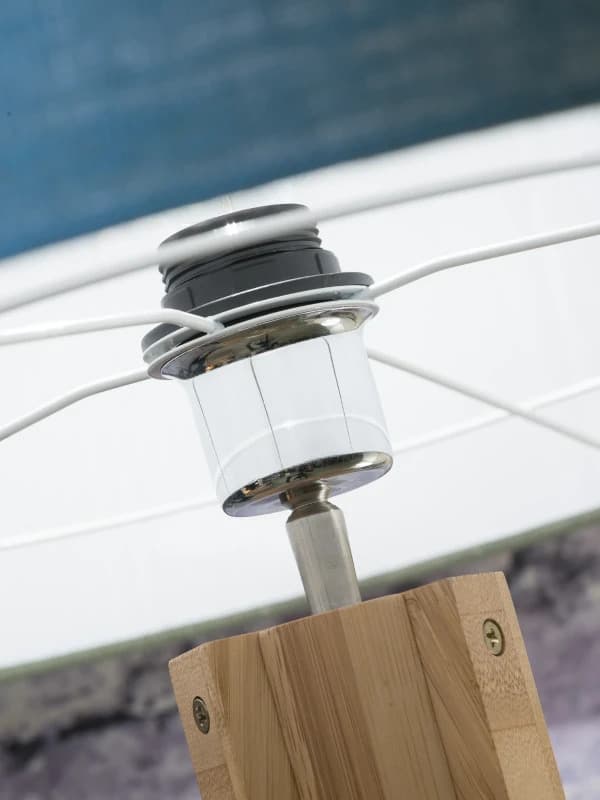 Good&Mojo Bamboe LED Staande Lamp Annapurna | 1X E27 Max 60W | Light Grey thumbnail 2