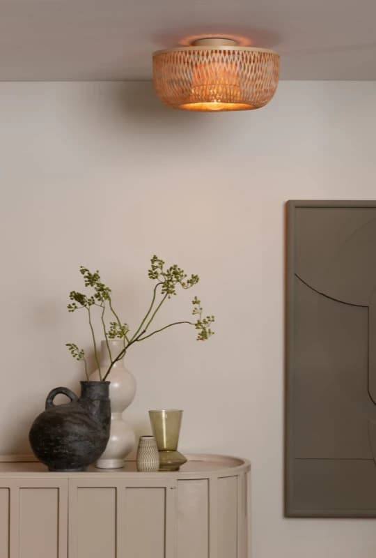 Good&Mojo Bamboe LED Plafondlamp Barbados | 1X E27 Max 60W | Pure Natural thumbnail 2