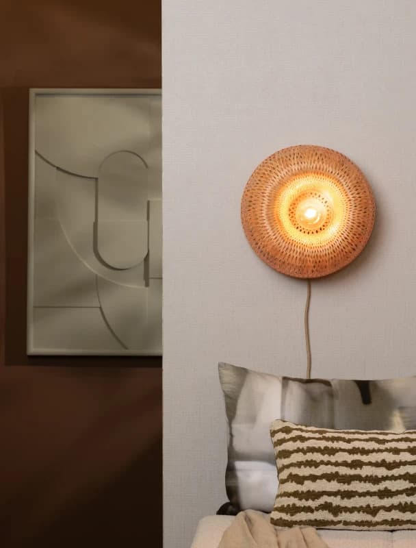 Good&Mojo Bamboe LED Wandlamp Barbados | 1X E27 Max 60W | Pure Natural thumbnail 2