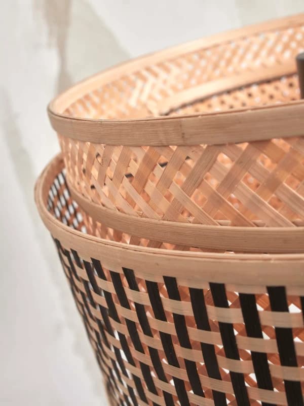 Good&Mojo Bamboe LED Staande Lamp Bhutan | 1X E27 Max 60W | Natural/Black thumbnail 2