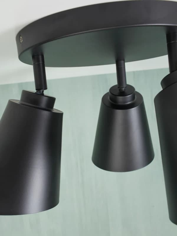 it's about RoMi LED Plafondlamp Bremen | 3X E27 Max 40W | Black thumbnail 2