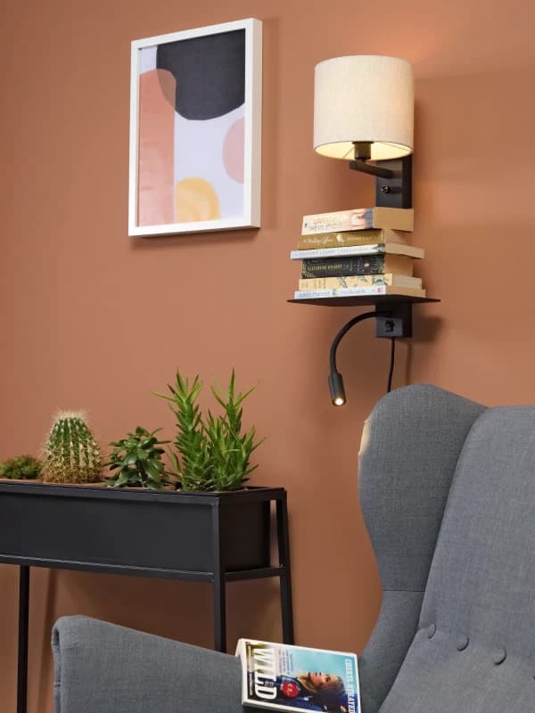 it's about RoMi LED Wandlamp Florence | 1X E14 Max 40W | Light Linen thumbnail 2