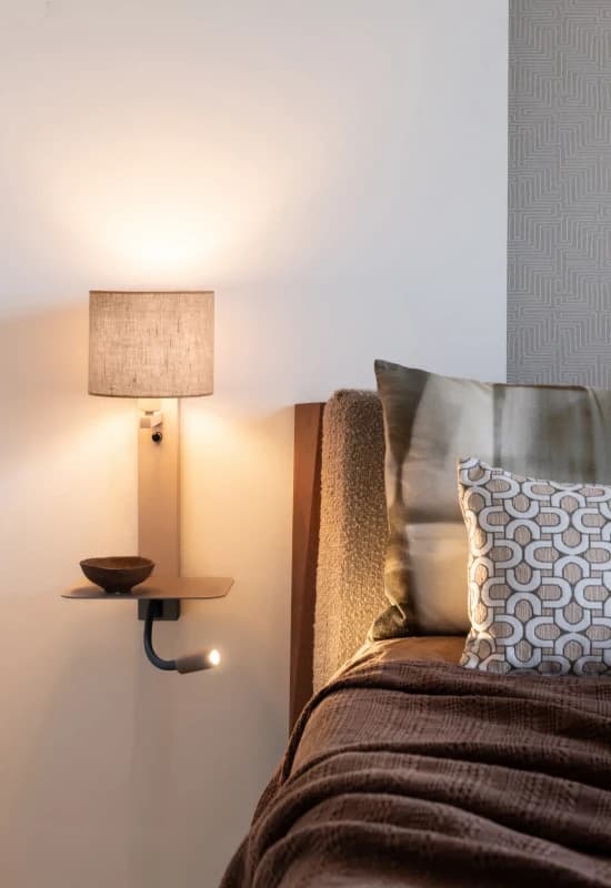 it's about RoMi LED Wandlamp Florence | 2X E14 Max 40W | Sand/Dark Linen thumbnail 2