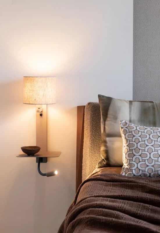 it's about RoMi LED Wandlamp Florence | 2X E14 Max 40W | Sand/Light Linen thumbnail 2