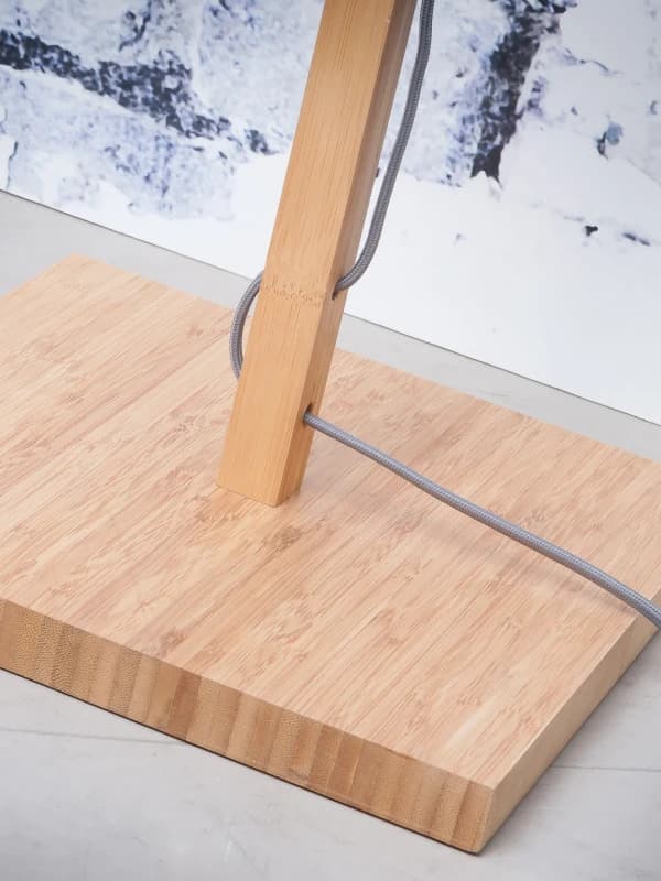 Good&Mojo Bamboe LED Staande Lamp Fuji | 1X E27 Max 60W | Dark Linen thumbnail 2