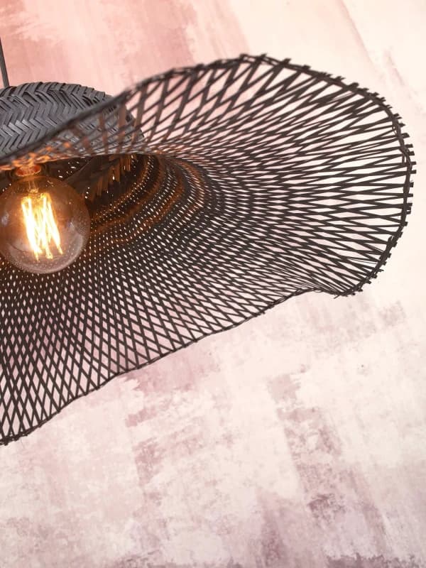 Good&Mojo Bamboe LED Staande Lamp Ibiza | 1X E27 Max 60W | Black thumbnail 2