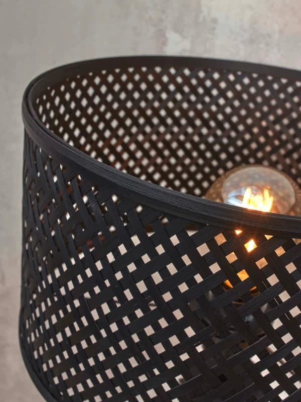 Good&Mojo Bamboe LED Staande Lamp Java | 1X E27 Max 60W | Black thumbnail 2