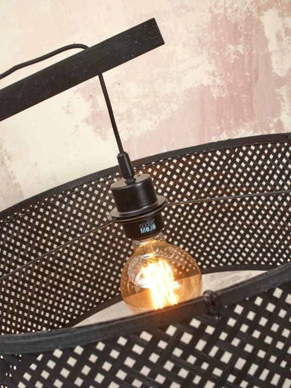Good&Mojo Bamboe LED Staande Lamp Java | 1X E27 Max 60W | Black thumbnail 2