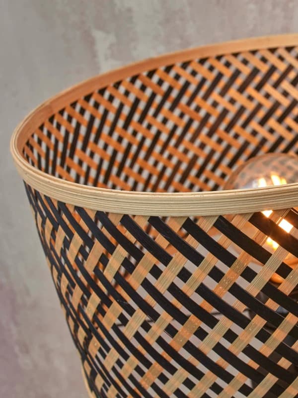 Good&Mojo Bamboe LED Tafellamp Java | 1X E27 Max 40W | Natural/Black thumbnail 2