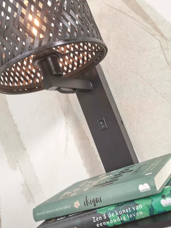 Good&Mojo Bamboe LED Wandlamp Java | 1X E14 Max 60W | Black thumbnail 2