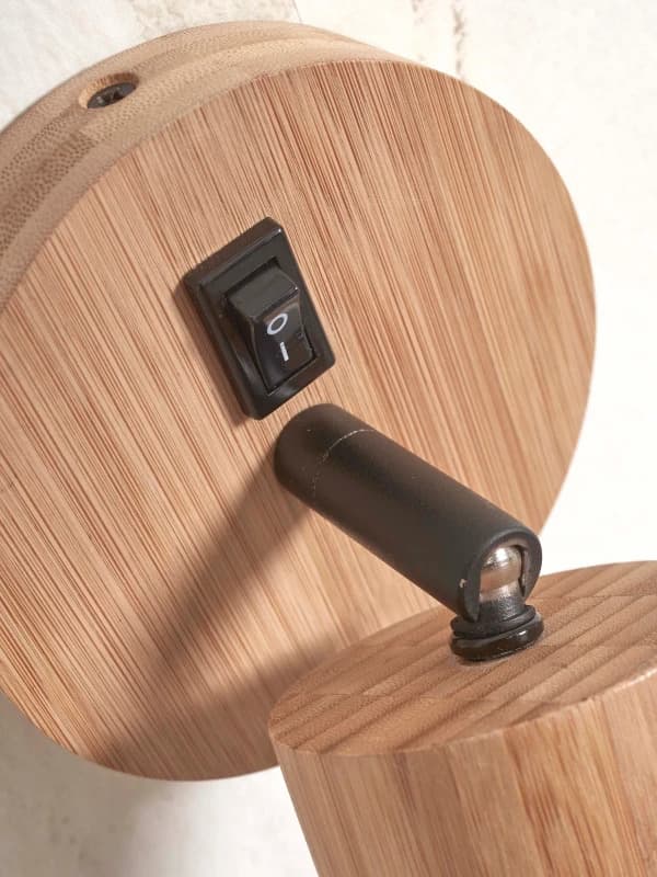 Good&Mojo Bamboe LED Wandlamp Java | 1X GU10 Max 3W | Natural thumbnail 2