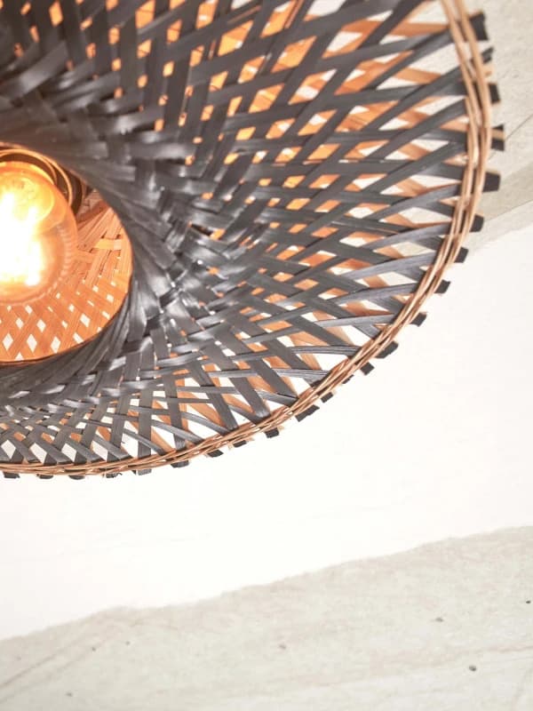 Good&Mojo Bamboe LED Plafondlamp Kalimantan | 1X E27 Max 60W | Black/Natural thumbnail 2